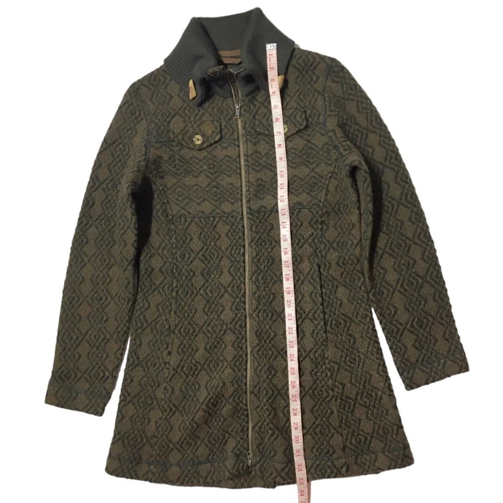 PRANA Annabel Wool Blends Jacket Green and Tan Size Small - Picture 16 of 17